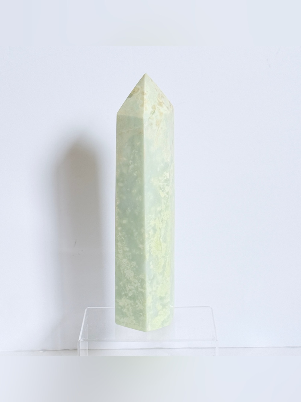 Large Bowenite Tower Obelisk – 6 Sided Crystal Point 9.25 1097g
